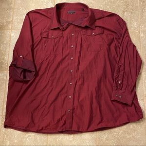 DXL men’s button down shirt will roll/long sleeves